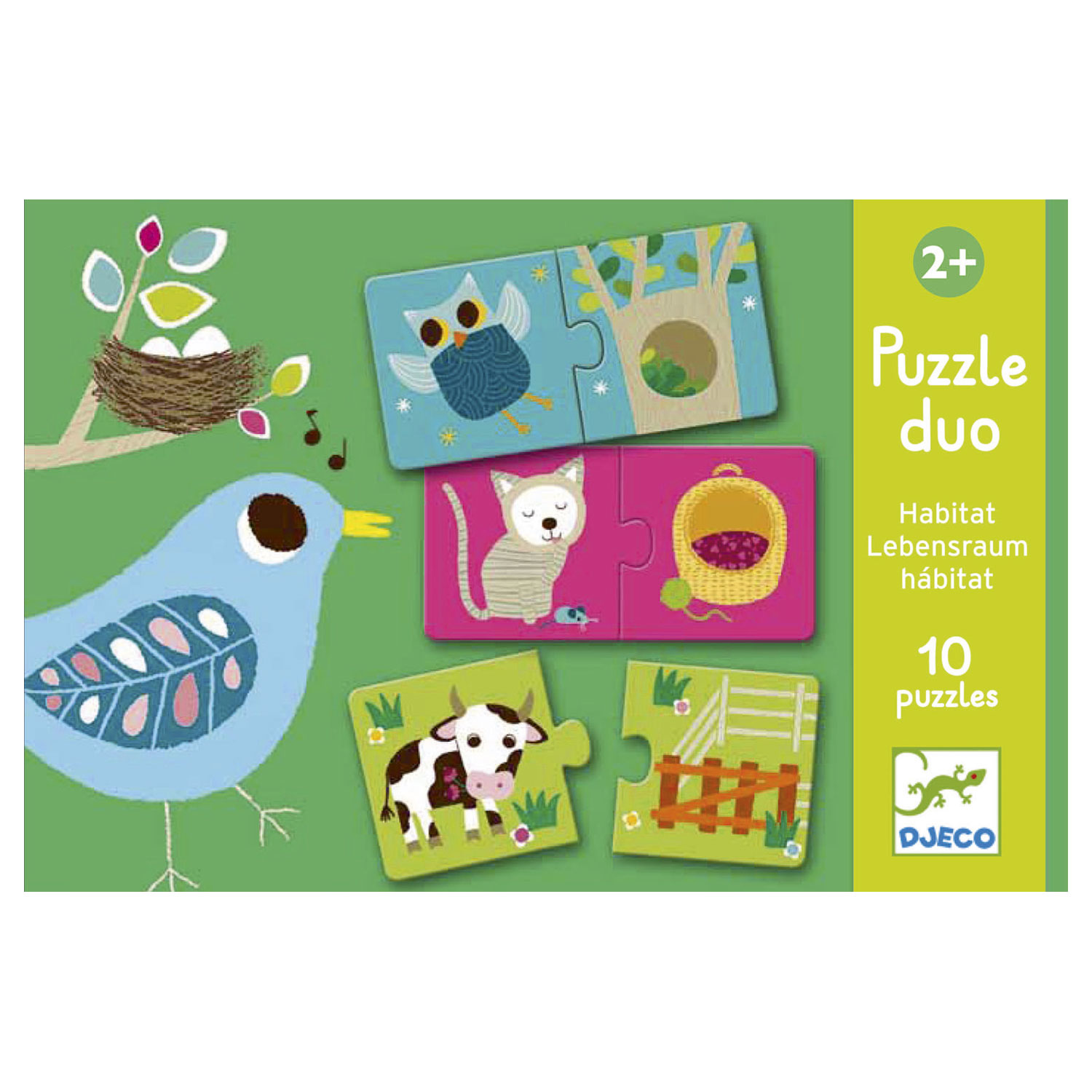 Djeco Puzzle Duo Wohnbereich, 20 Teile.