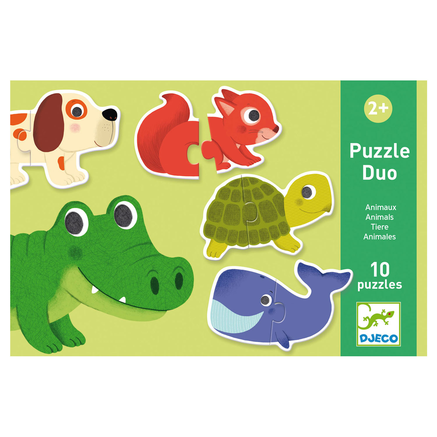 Djeco Duo Tiere 10in1 Puzzle