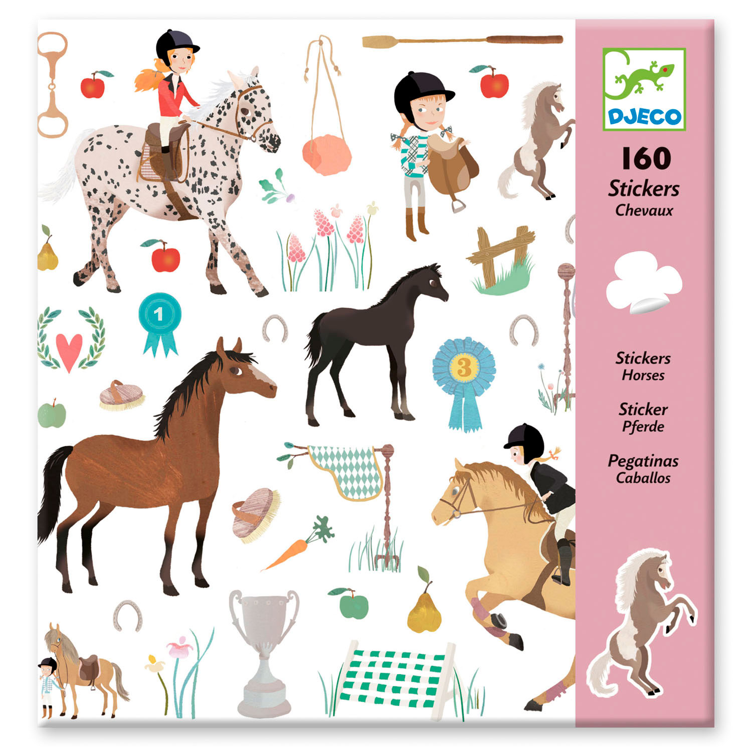 Verdorren Buitenland val Djeco Stickers Paarden, 160st. online kopen? | Lobbes Speelgoed