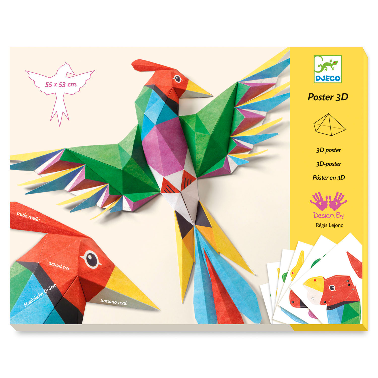 taart tempel Zijn bekend Djeco 3D Poster Maken - Vogel online kopen? | Lobbes Speelgoed