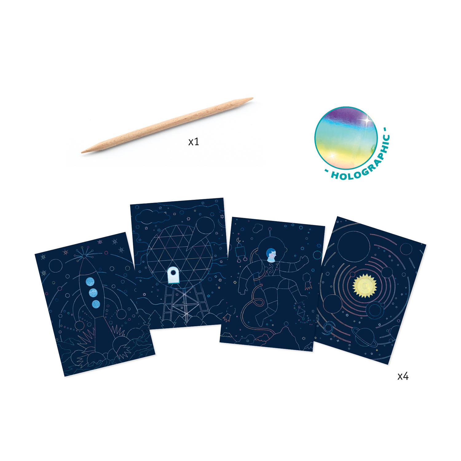 Djeco Rubbelkarten – Weltraum