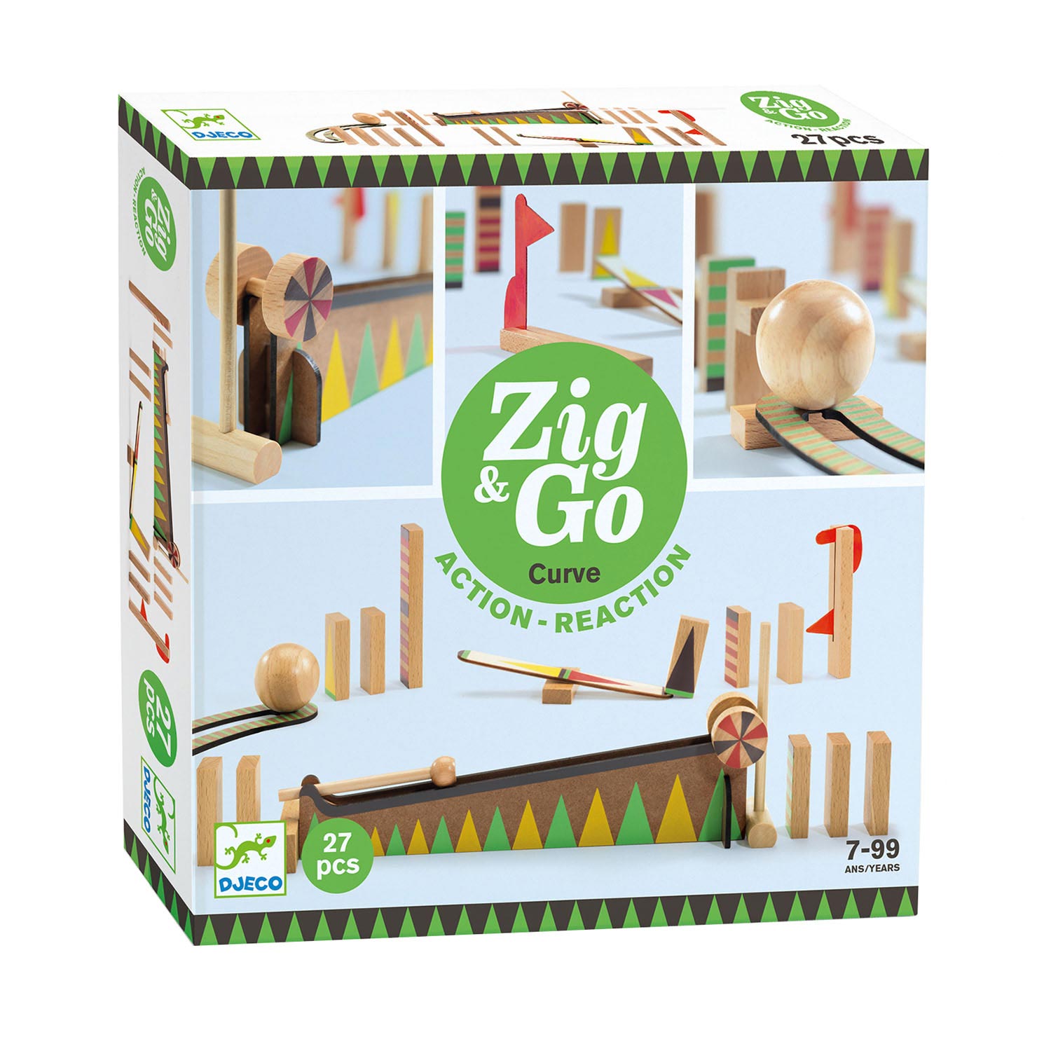 Djeco Zig & Go Action piste de réaction, 27 pièces.