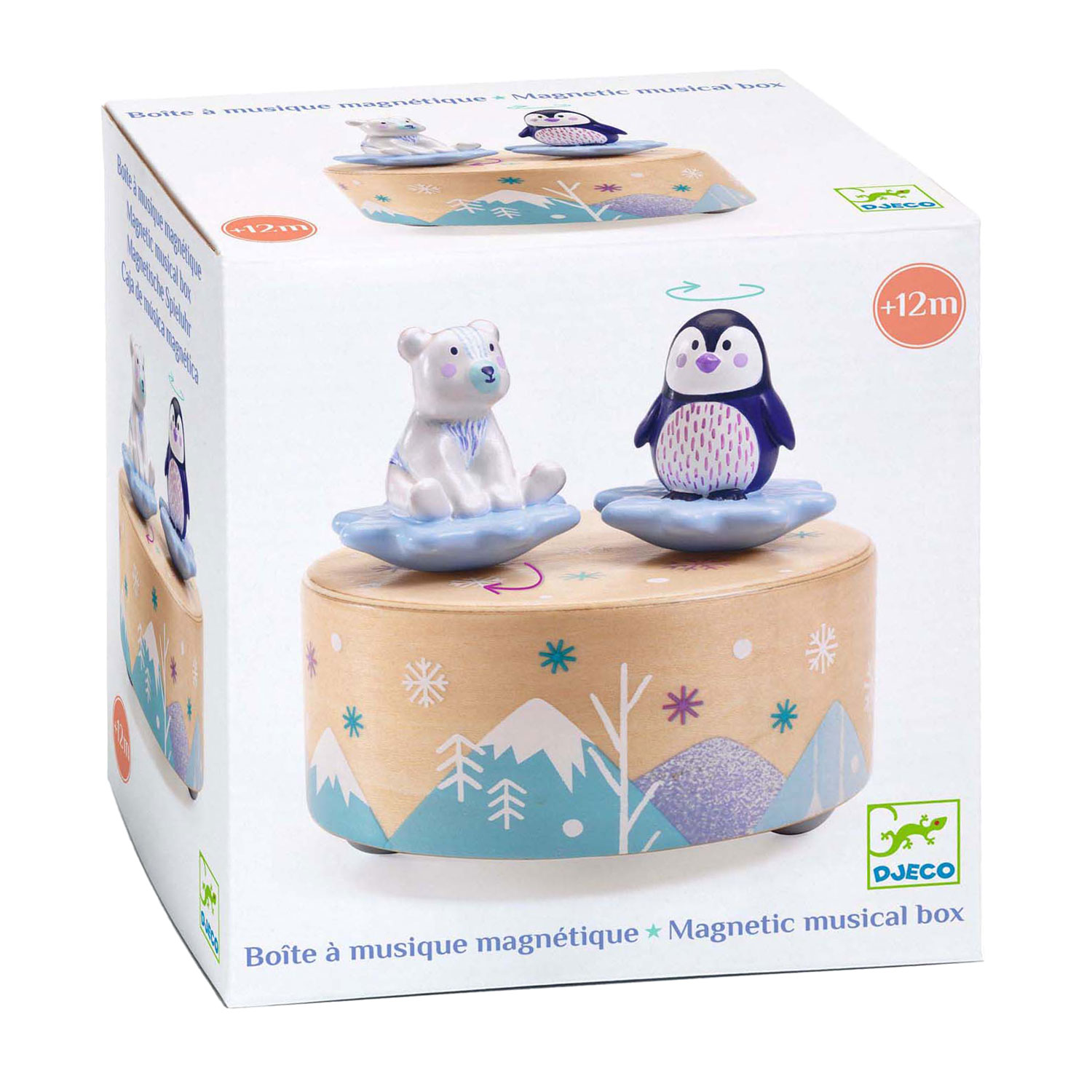 Djeco Magnetische Spieluhr - Bär und Pinguin