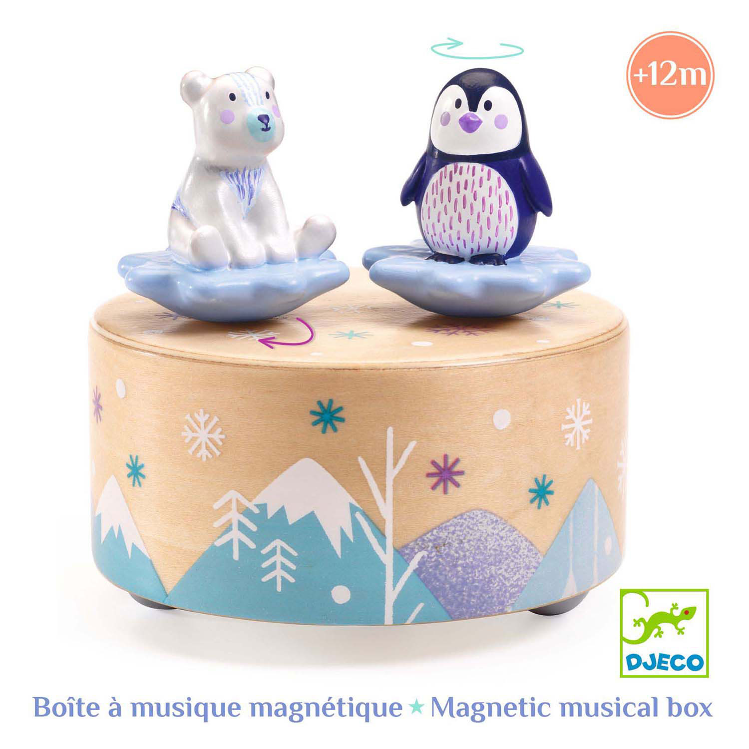 Djeco Magnetische Spieluhr - Bär und Pinguin