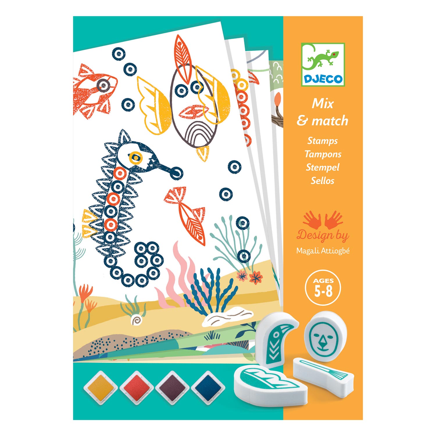 Djeco Mix and Match Timbres du monde sous-marin