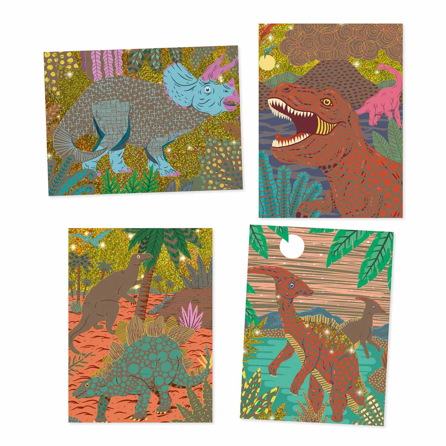 Djeco Rubbelkarten Dinosaurier