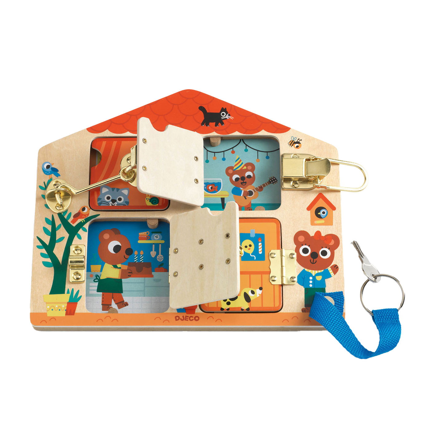 Djeco Cabanalock Houten Sloten Puzzel