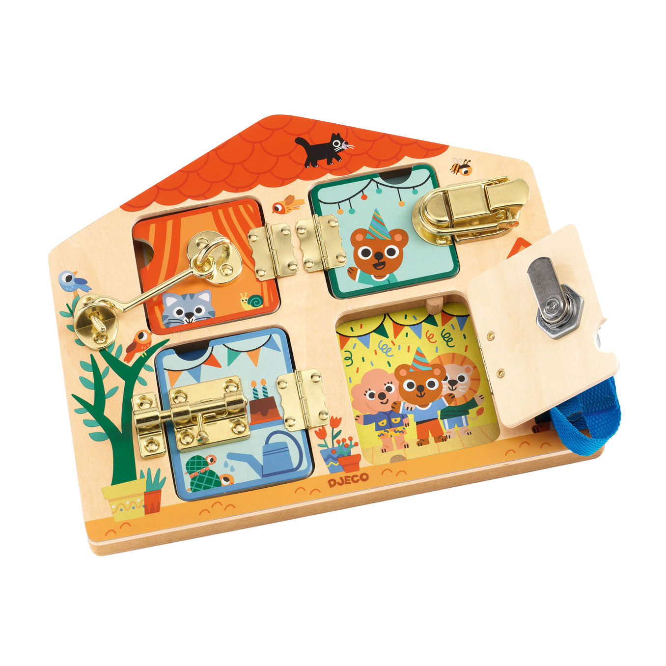 Djeco Cabanalock Houten Sloten Puzzel