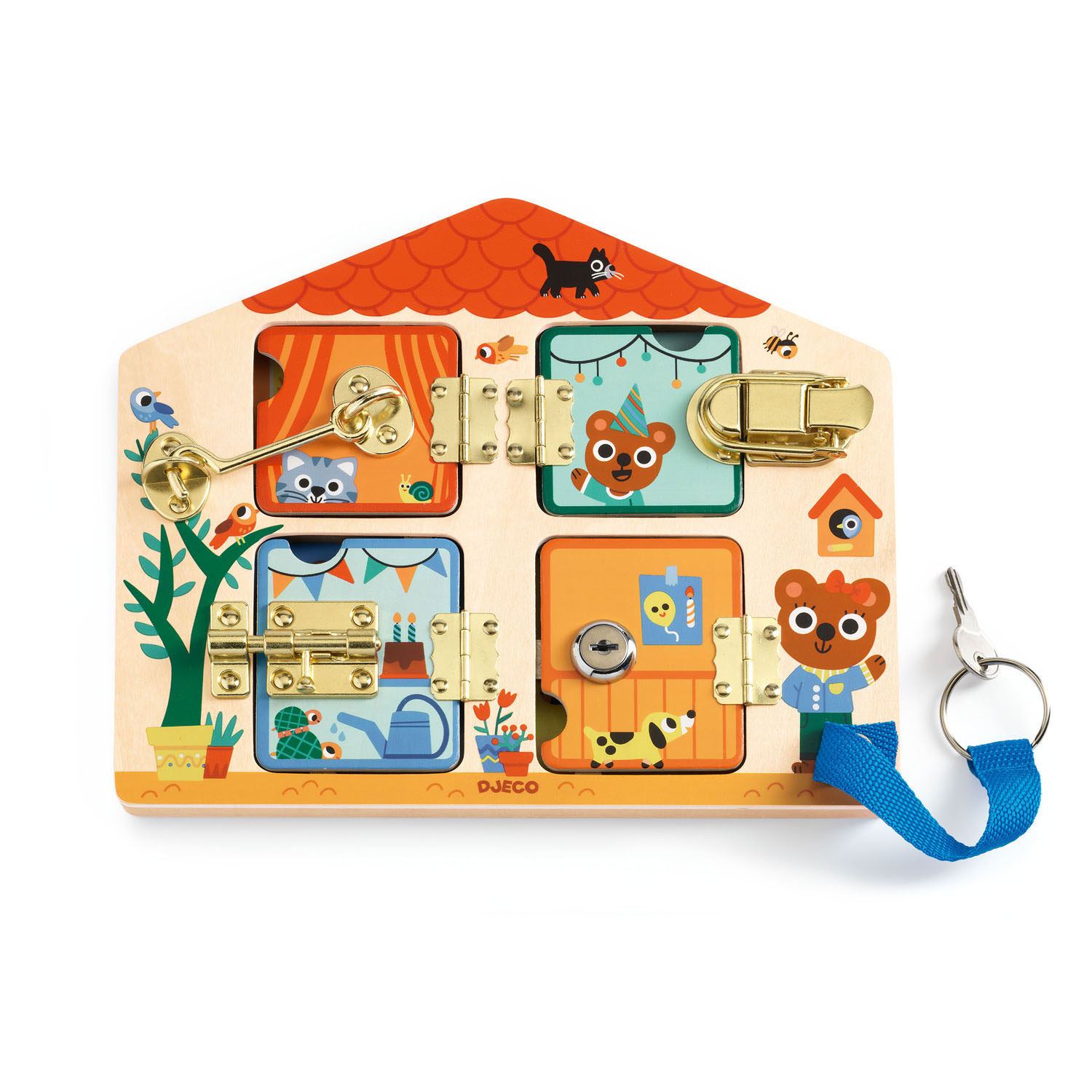 Djeco Cabanalock Houten Sloten Puzzel