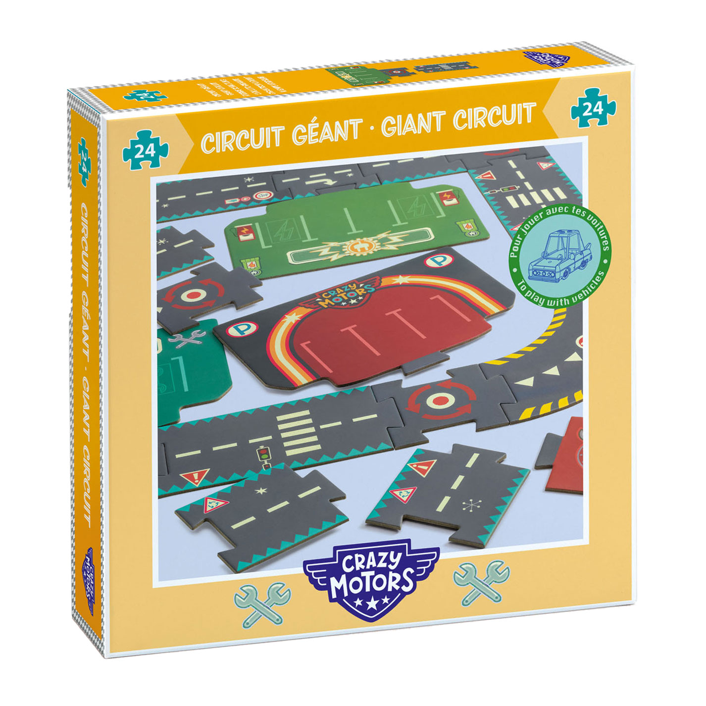 Djeco Circuit Puzzle de sol, 24 pcs.