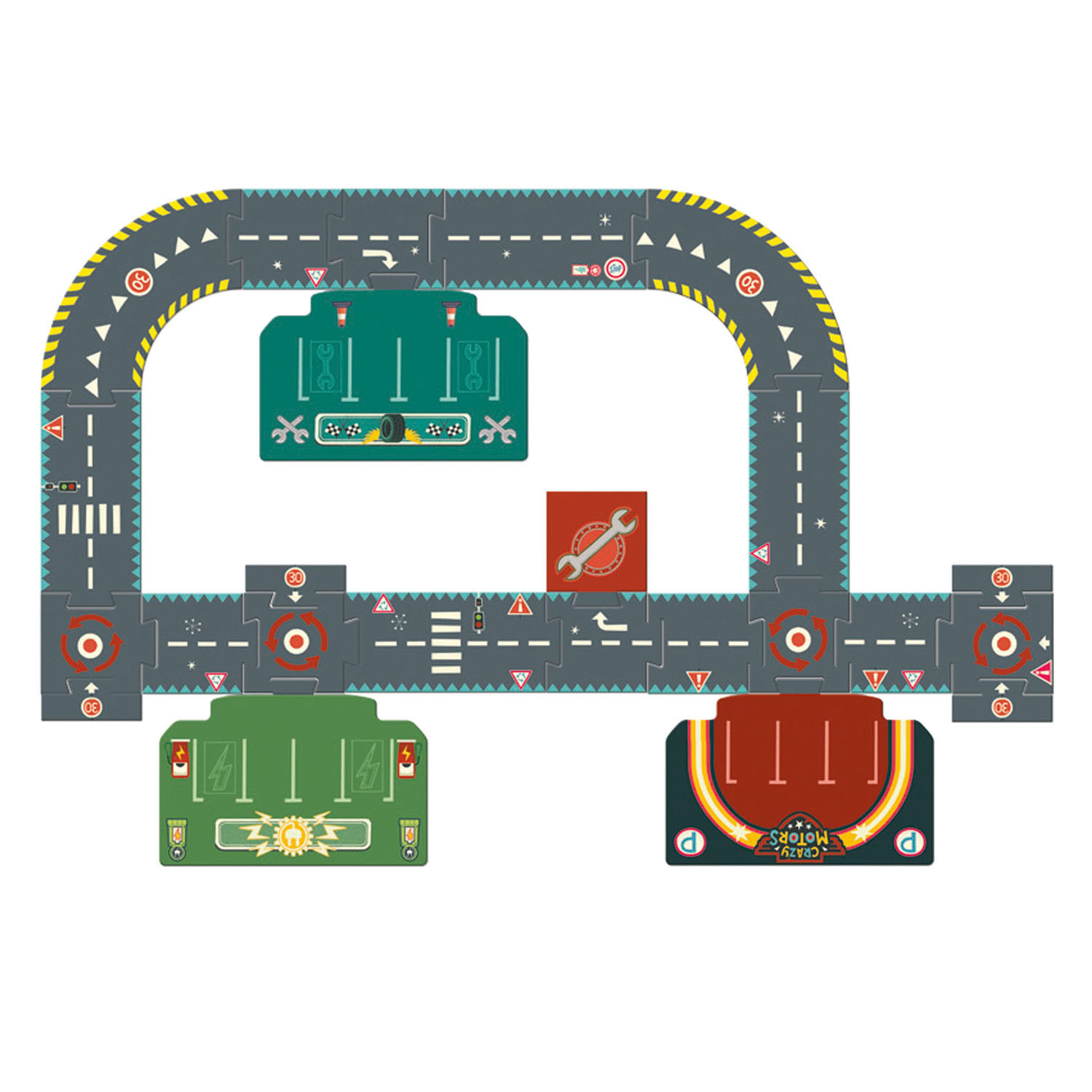 Djeco Circuit Bodenpuzzle, 24 Teile.