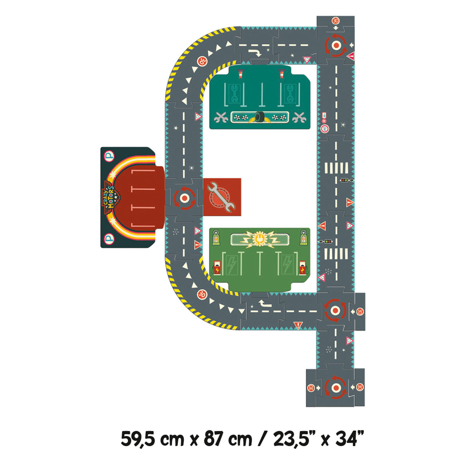 Djeco Stadcircuit Vloerpuzzel, 24st.