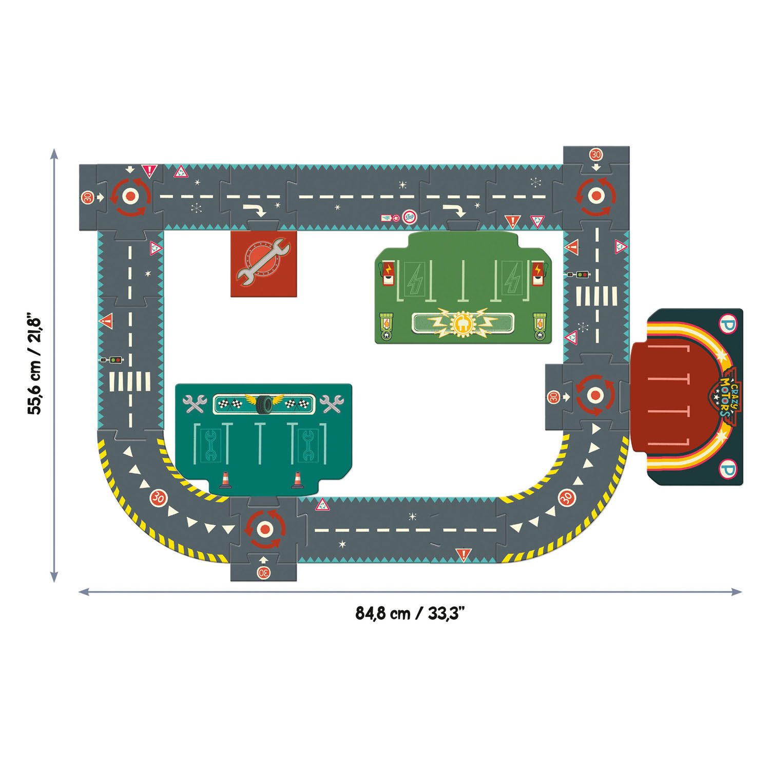 Djeco Stadcircuit Vloerpuzzel, 24st.