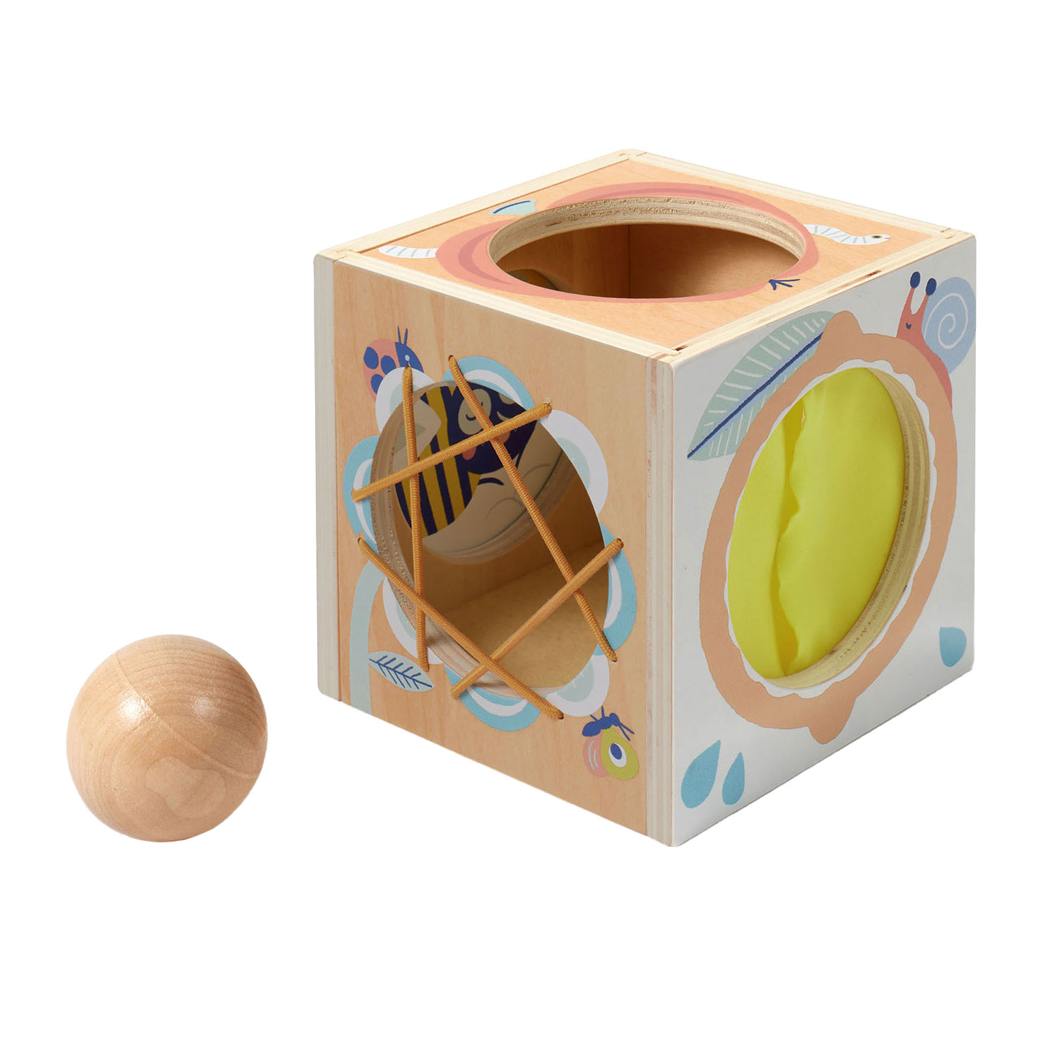 Cube d'activités en bois Babybox Djeco