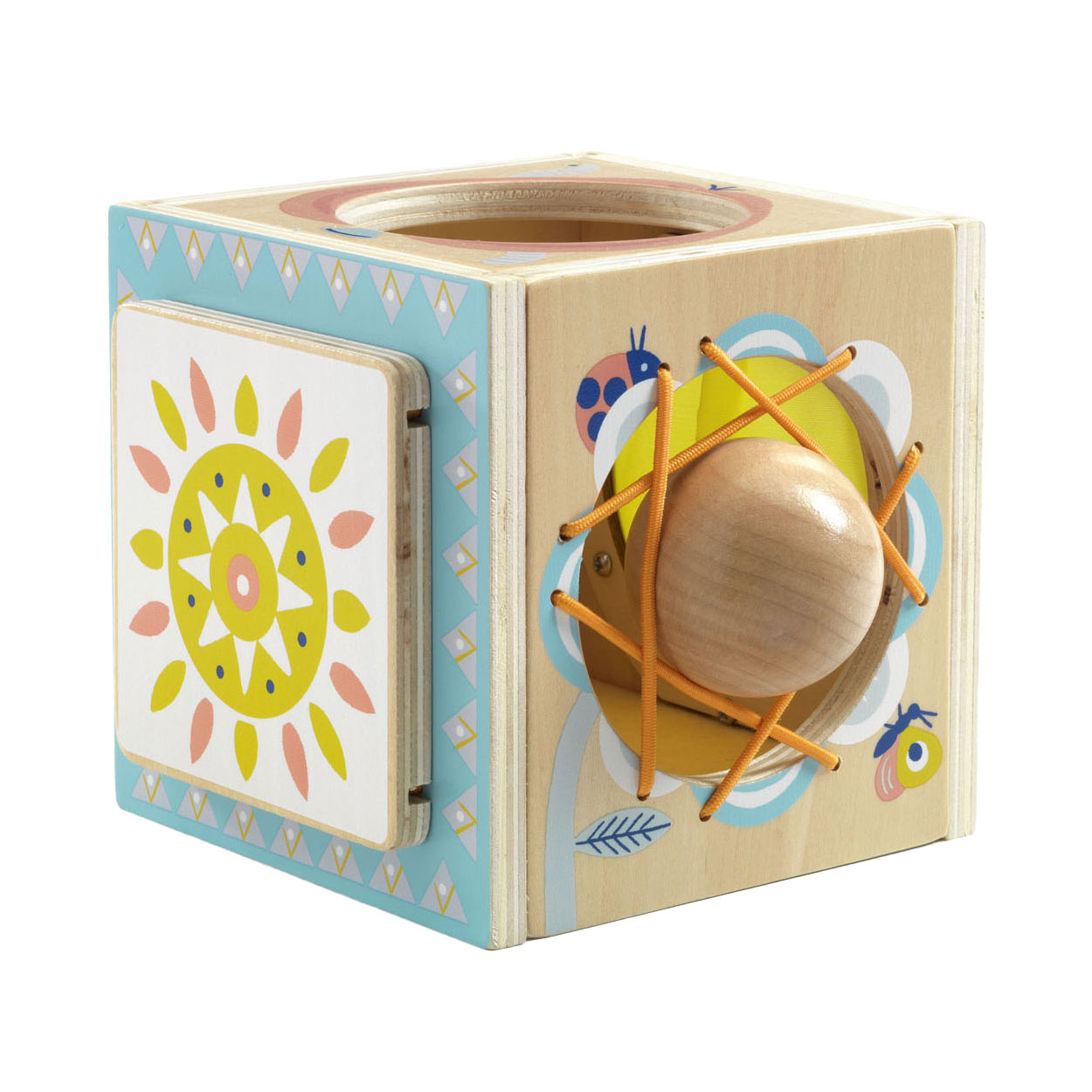 Cube d'activités en bois Babybox Djeco