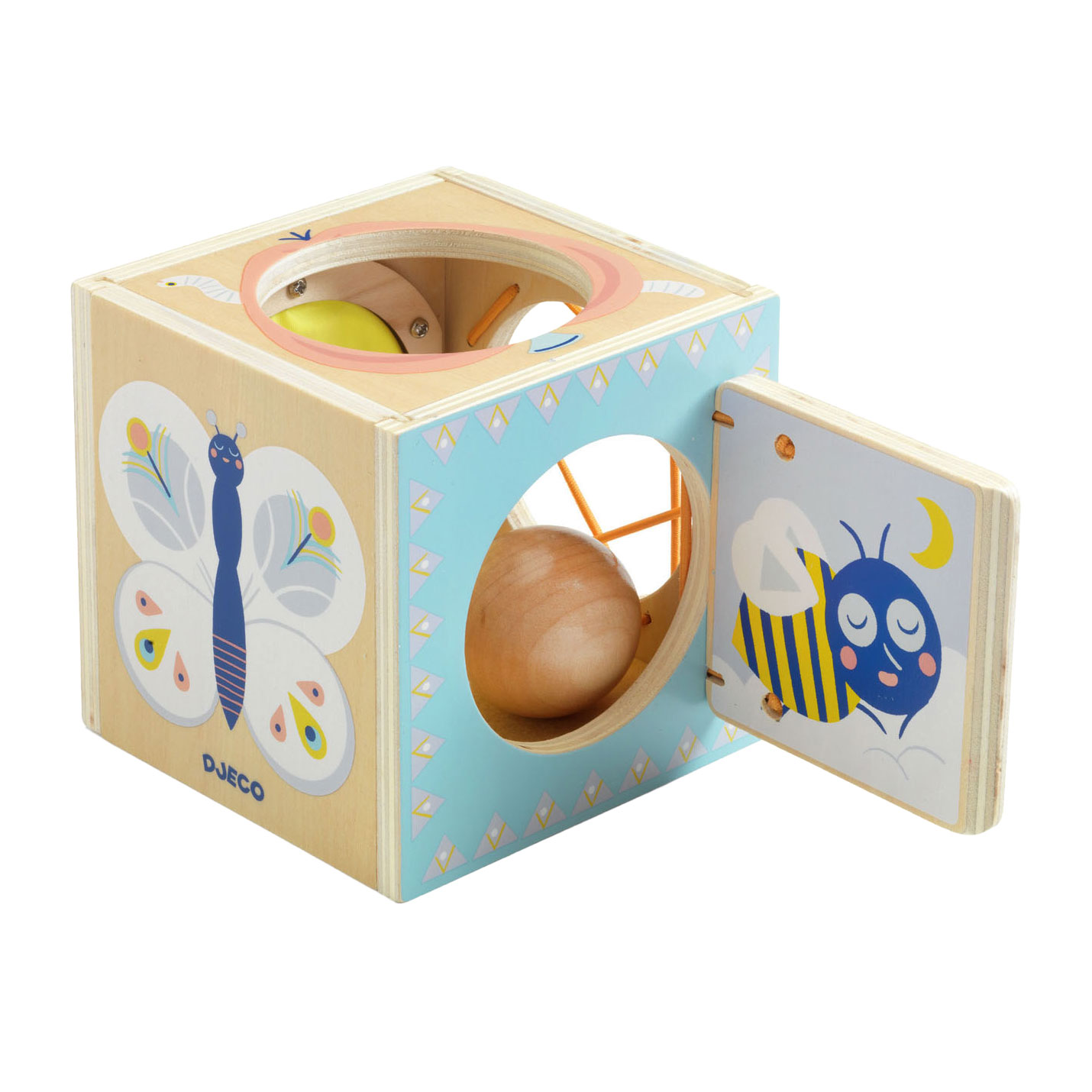 Cube d'activités en bois Babybox Djeco