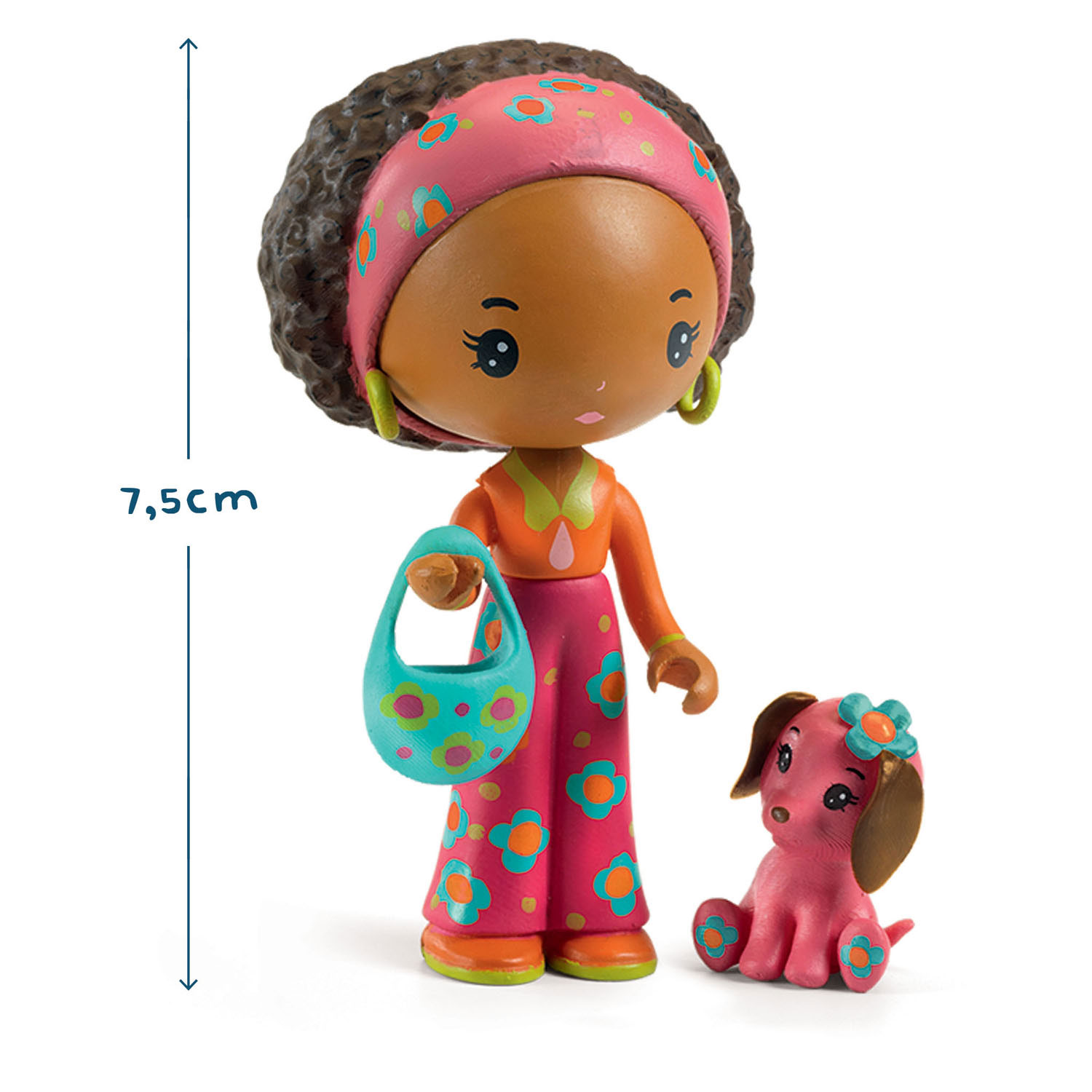 Djeco Tinyly Poppy et Nouky figurines en bois, 4 pcs.