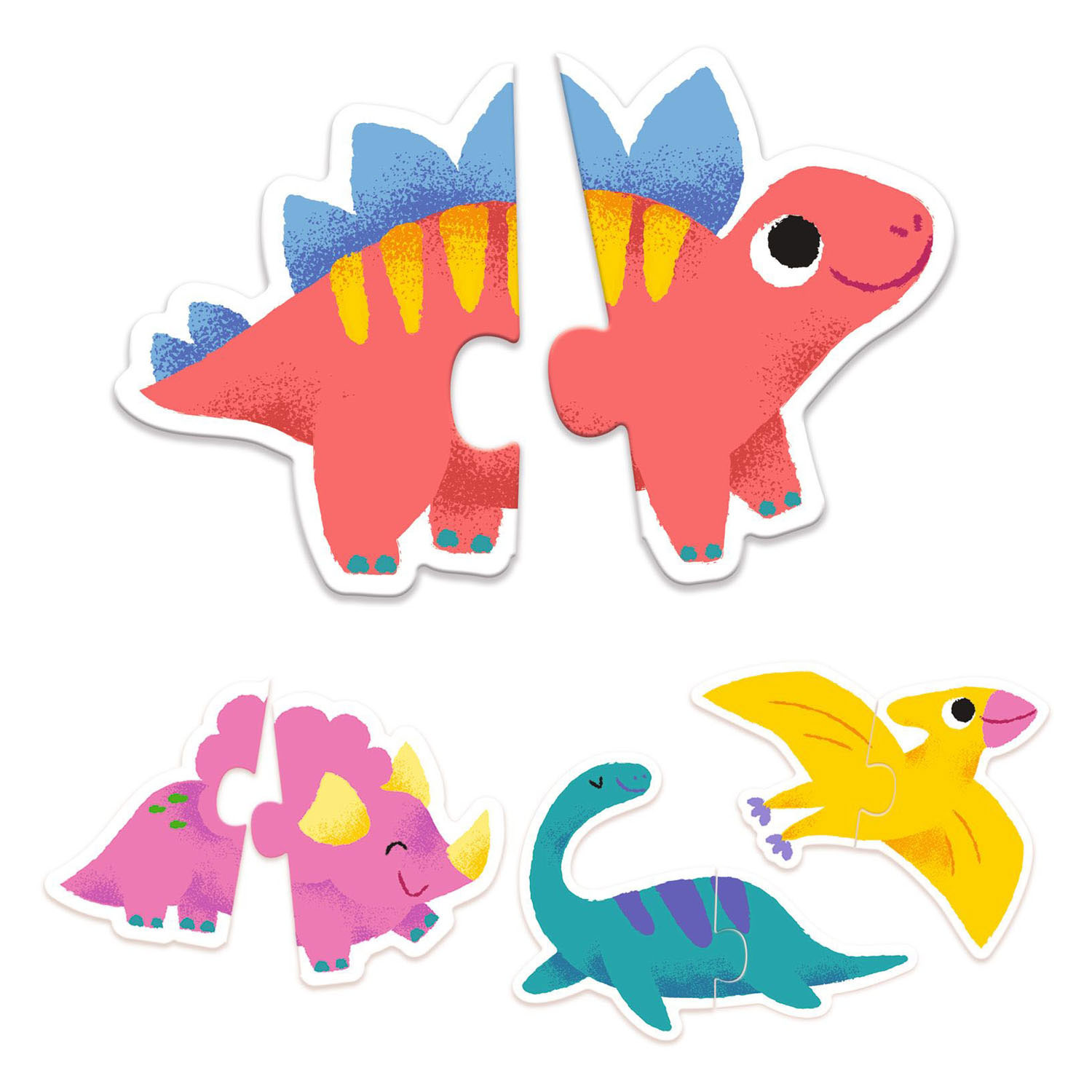 Djeco Dinosaurus Duo Puzzels, 10 puzzels