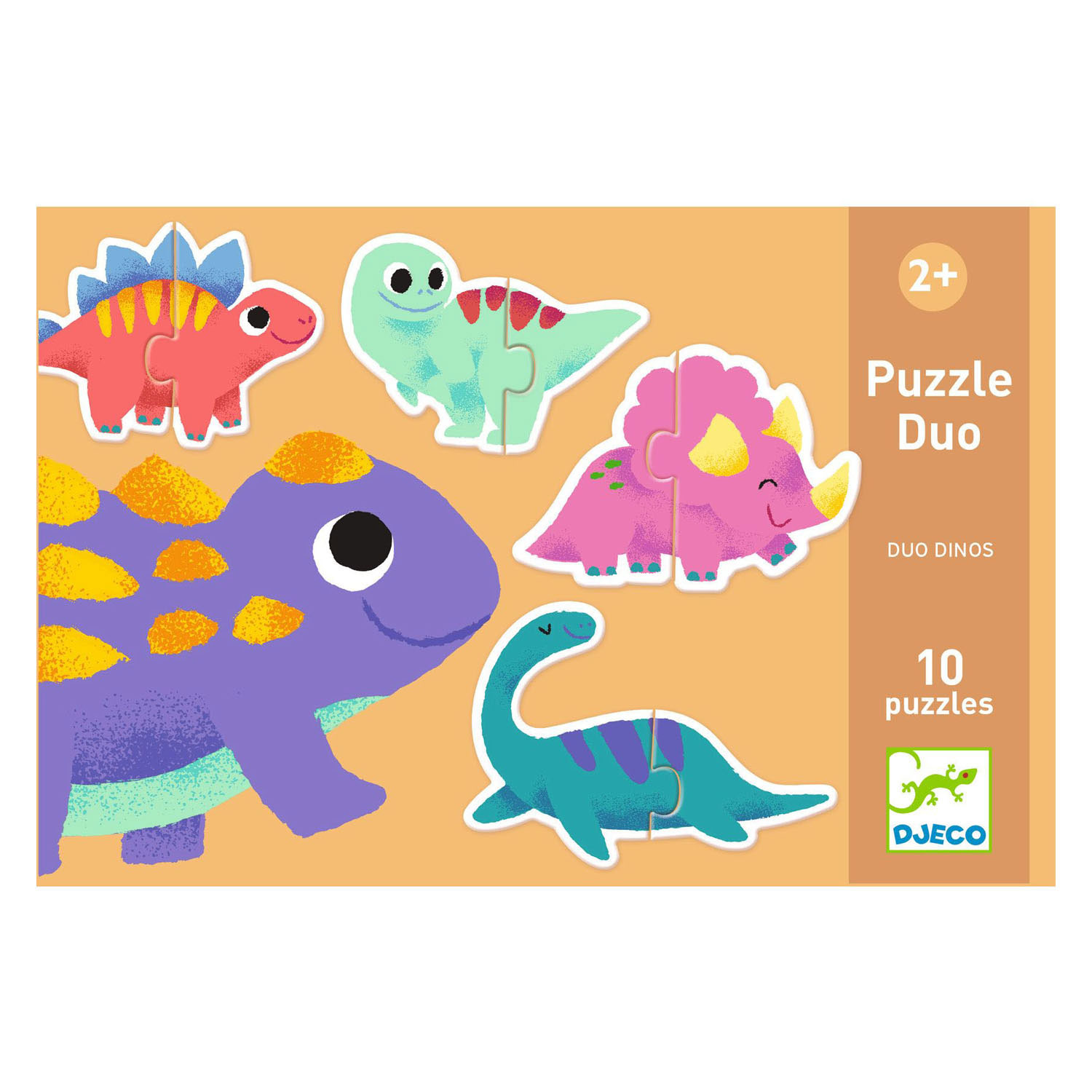 Djeco Dinosaurus Duo Puzzels, 10 puzzels