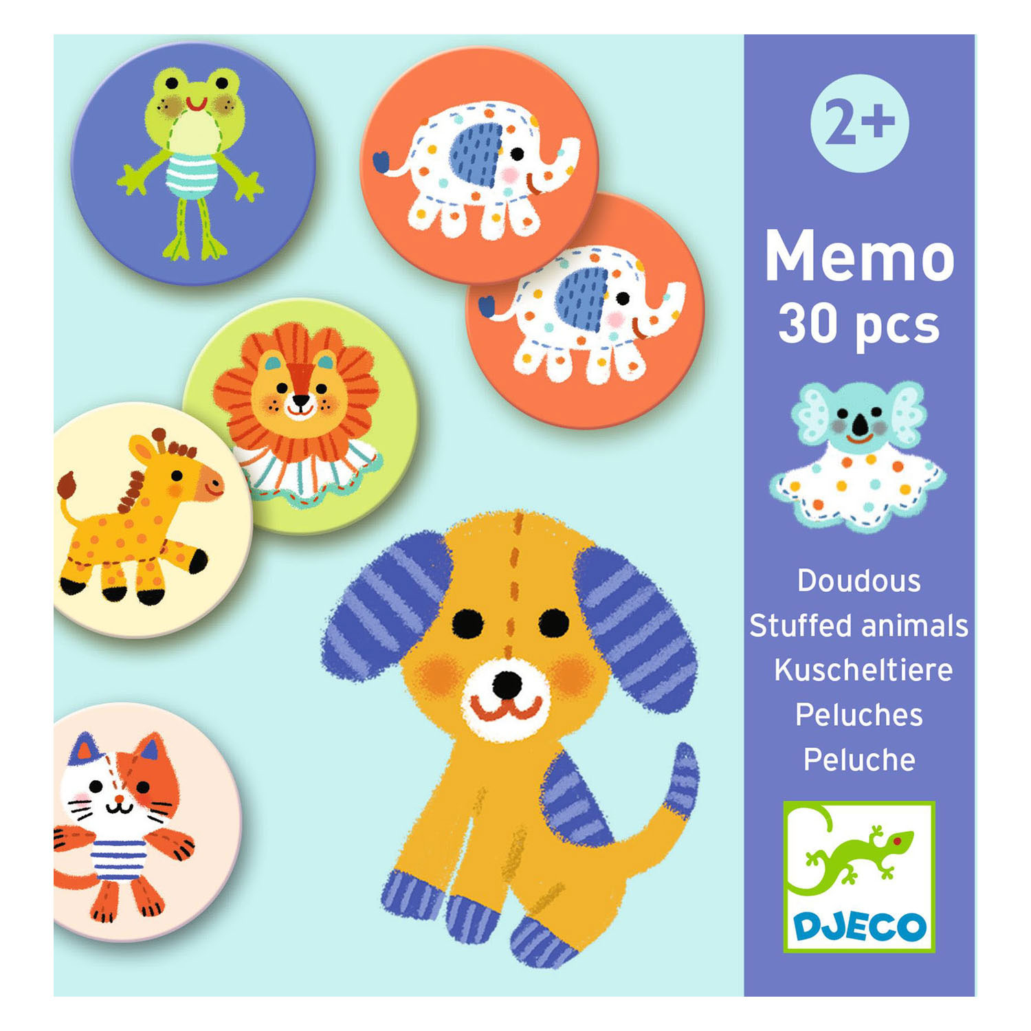 Djeco Cuddles Jeu de mémos, 30 cartes