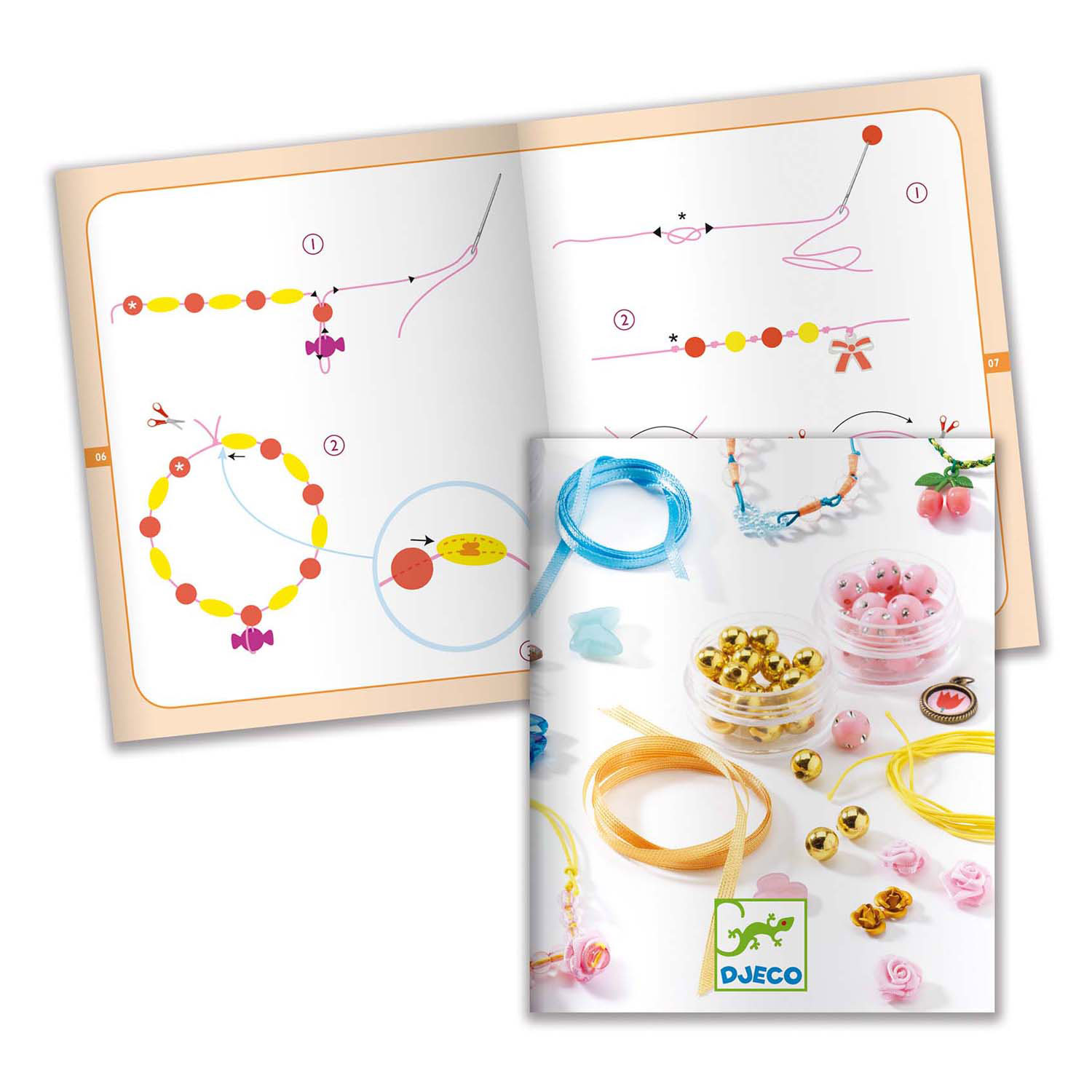 Djeco Perlenset Perlen und Blumen