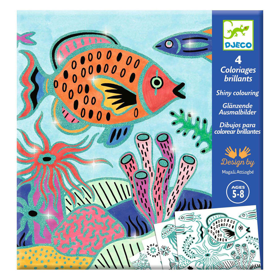 Djeco Metallic Kleurplaten 'In de zee'