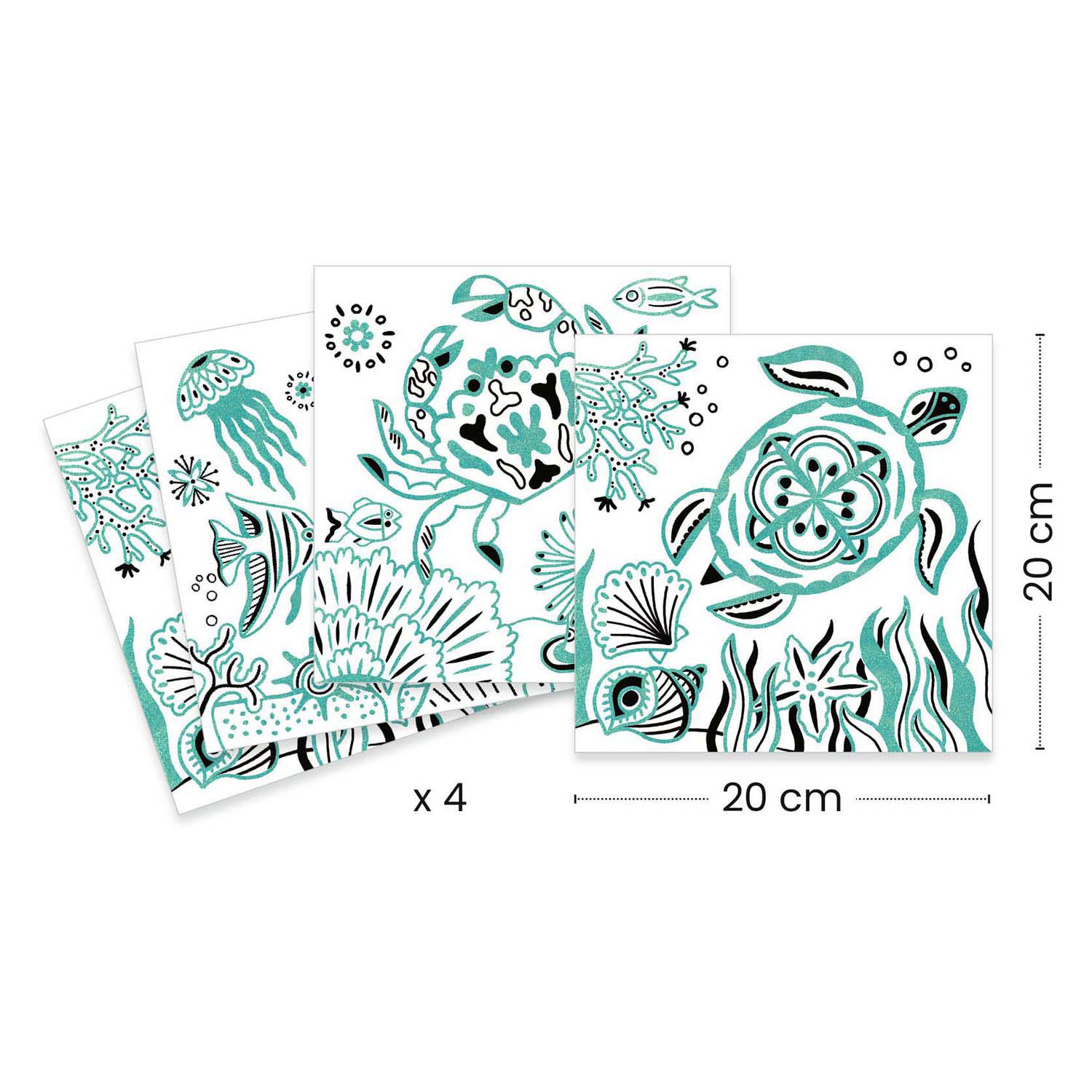 Djeco Metallic Kleurplaten 'In de zee'