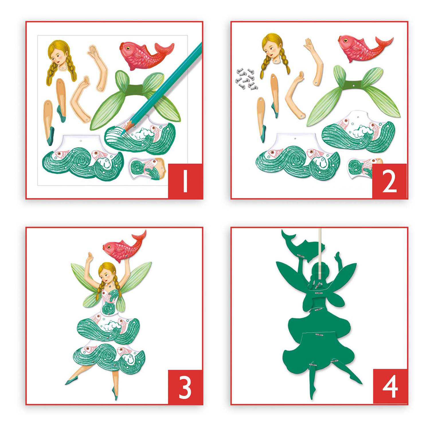 Djeco Beweegpopjes Kleuren en Knutselen