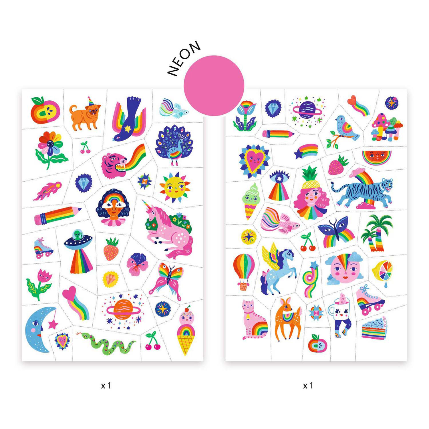 Tatouages Djeco - Licornes et Arcs-en-ciel