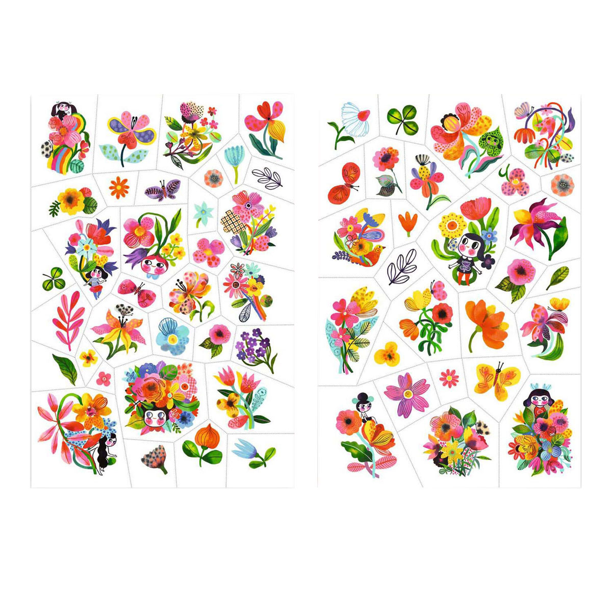 Djeco Tattoos - Aquarel Bloemen