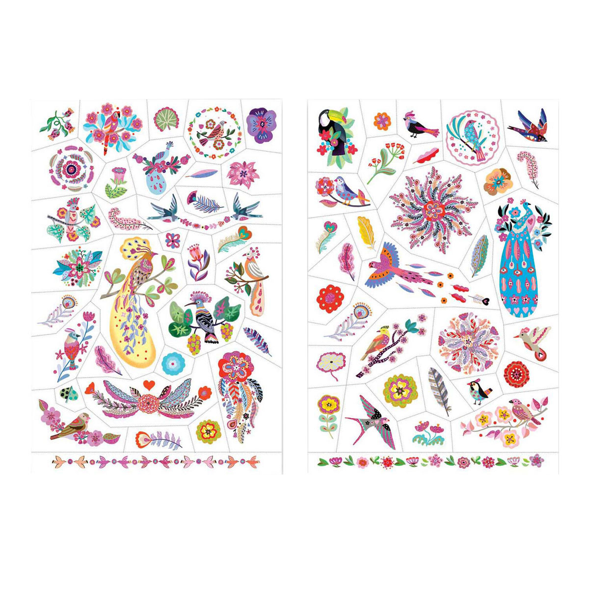 Tatouages Djeco - Oiseaux Métalliques