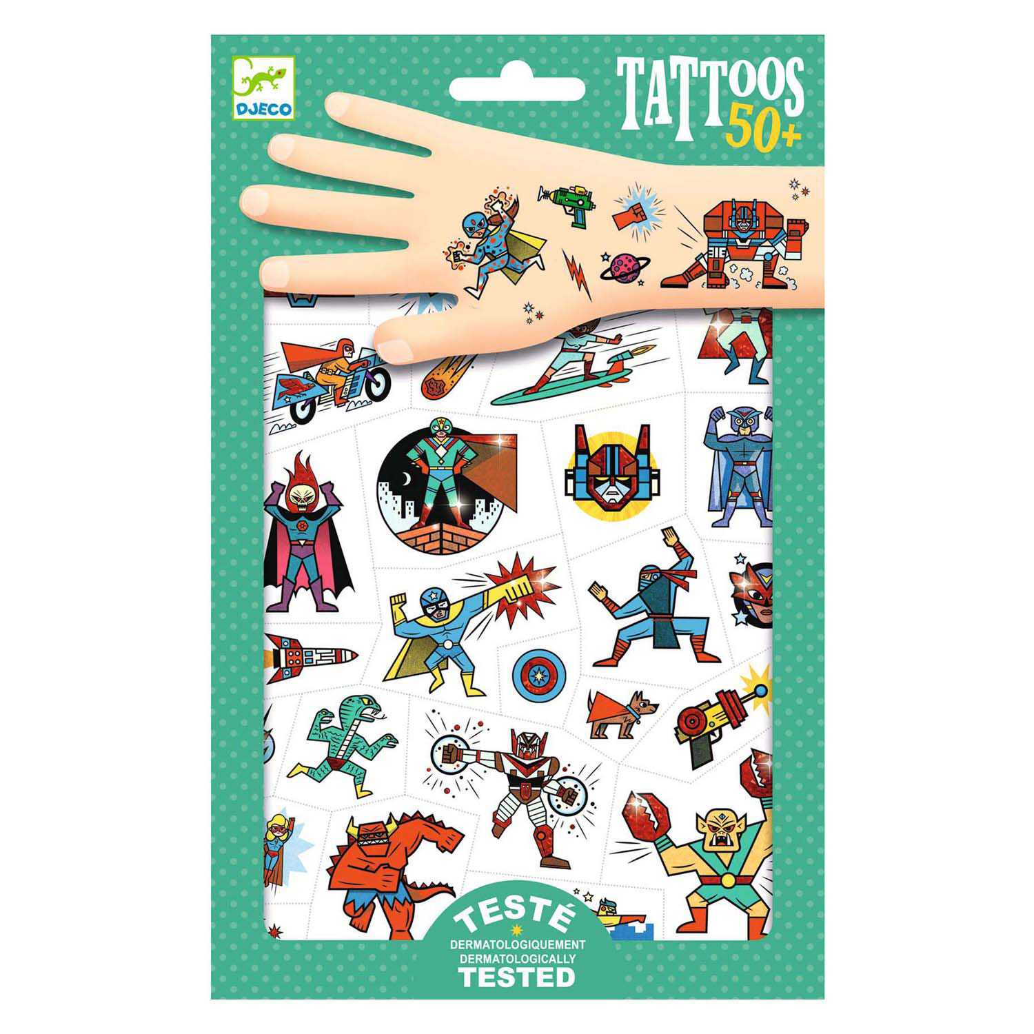 Tatouages Djeco - Héros contre Méchants