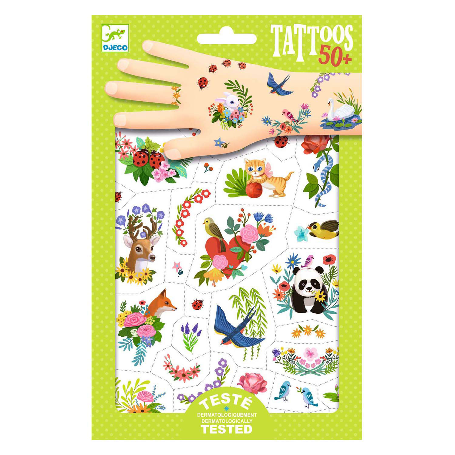 Djeco Tattoos - Fleurige Dieren