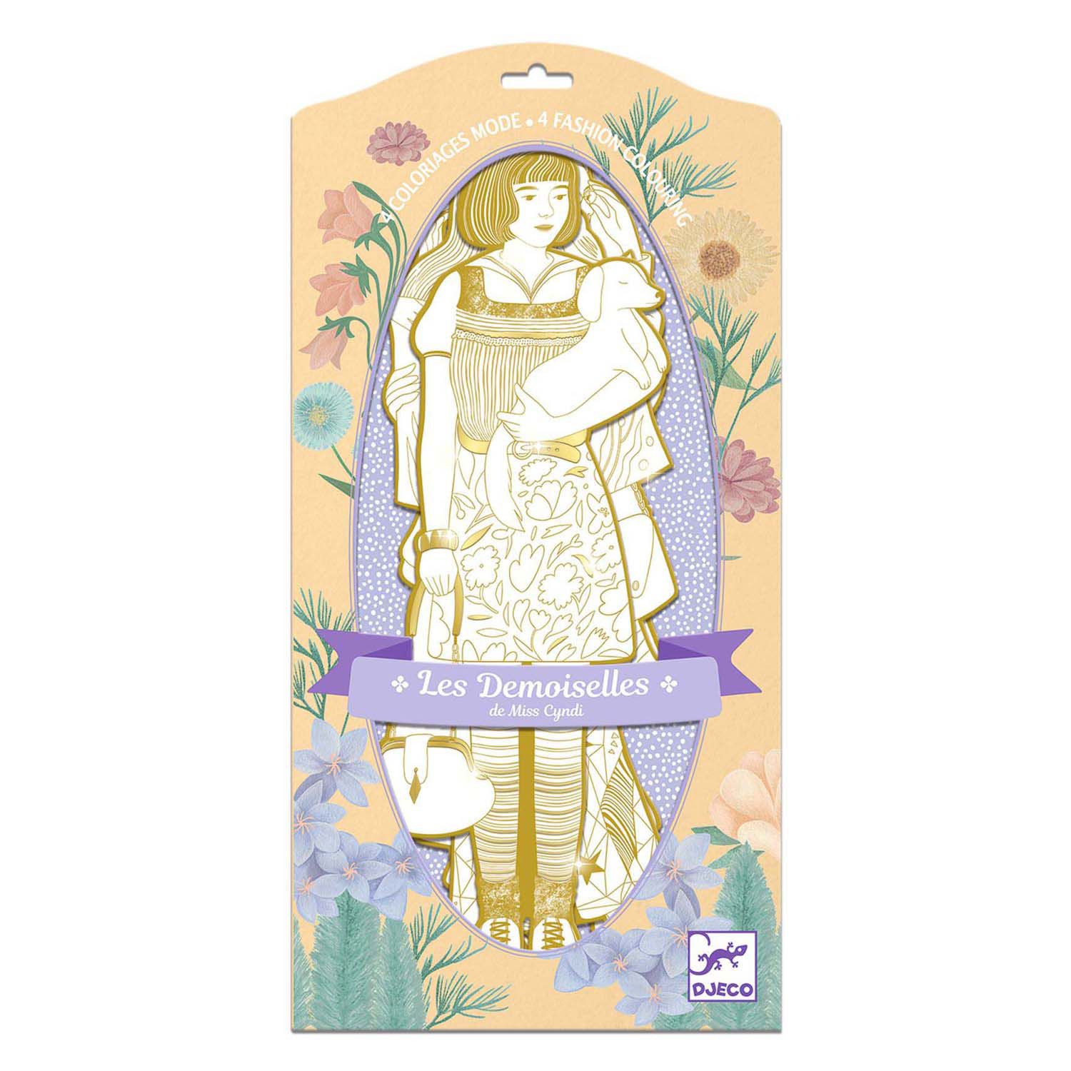 Djeco Mode Silhouetkleurplaten Scout 32cm - 4st.