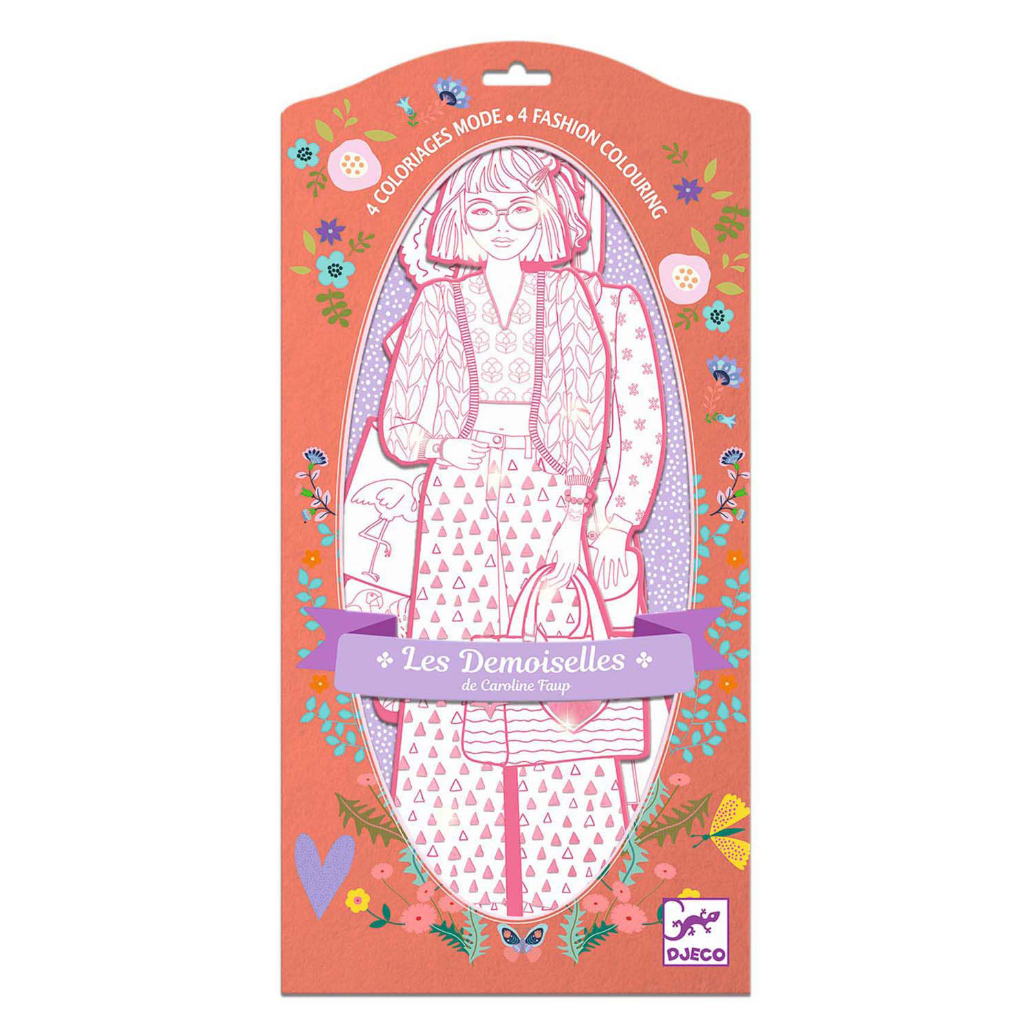 Coloriages Silhouette Mode Djeco Nina 32cm - 4 pcs.