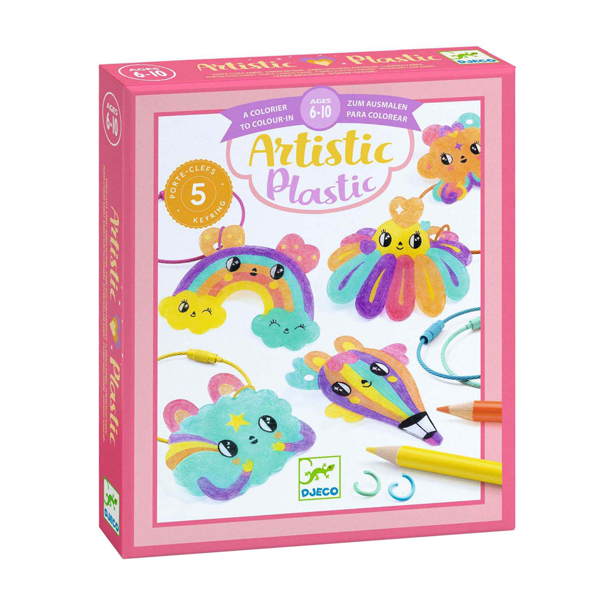 Djeco Knutselset Kawaii Sleutelhangers van Krimpfolie