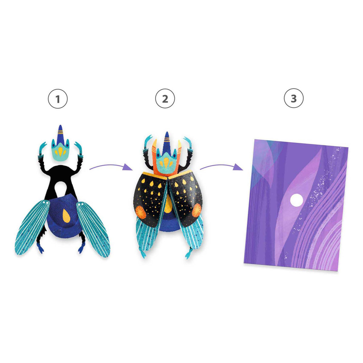 Djeco Knutselset 3D Insecten van Papier