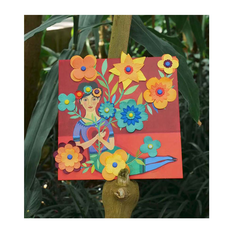 Djeco Knutselset Kaarten versieren met bloemen - Frida Kahlo