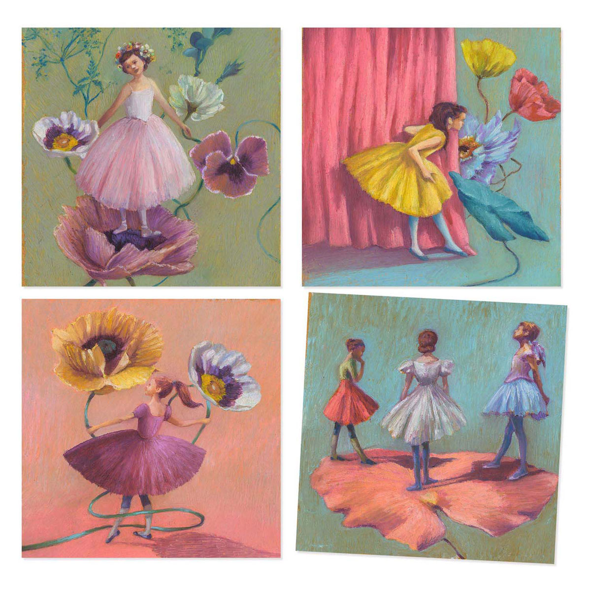 Dessin aux crayons de Djeco - Edgar Degas Ballerine