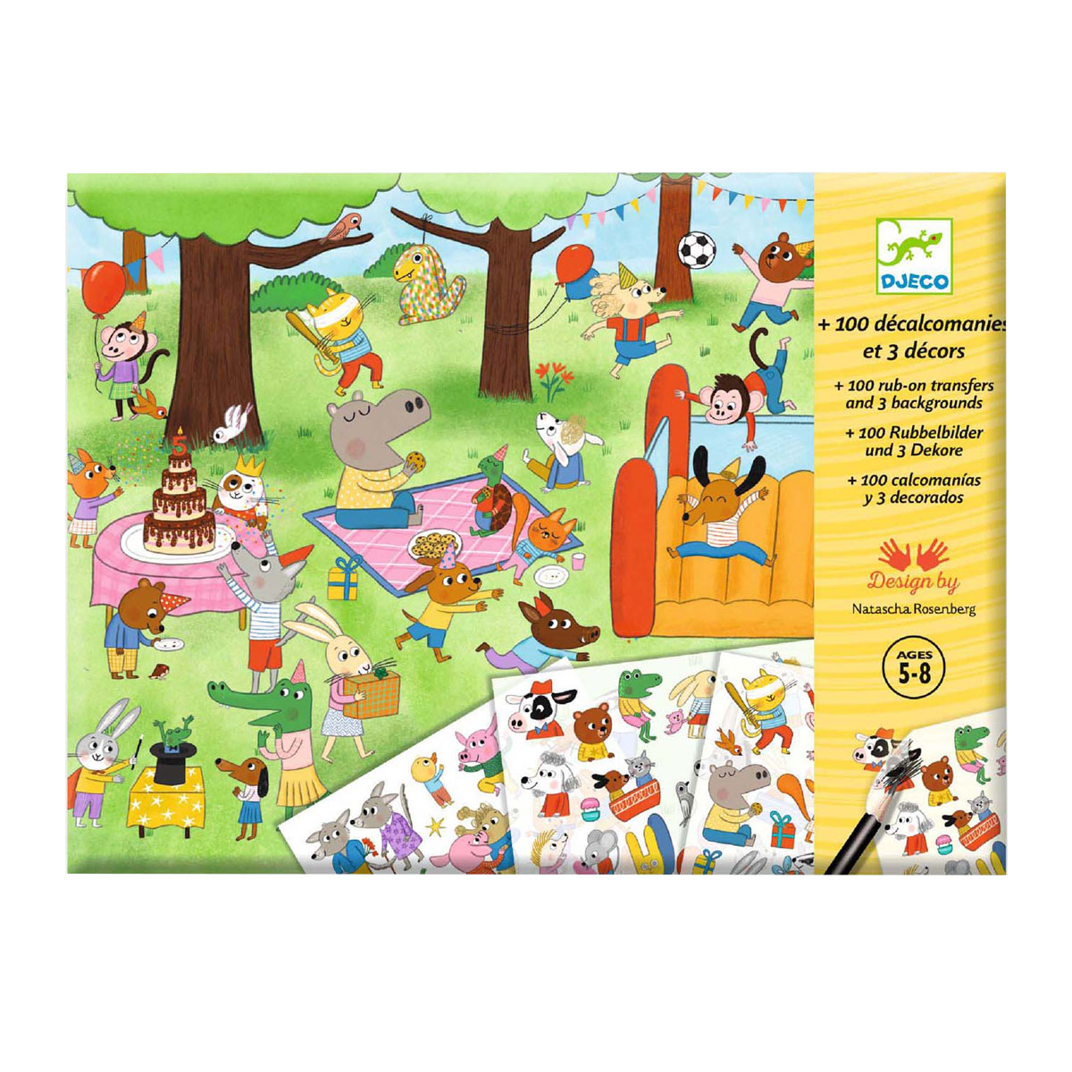 Cartes à gratter Djeco avec arrière-plans - Fête