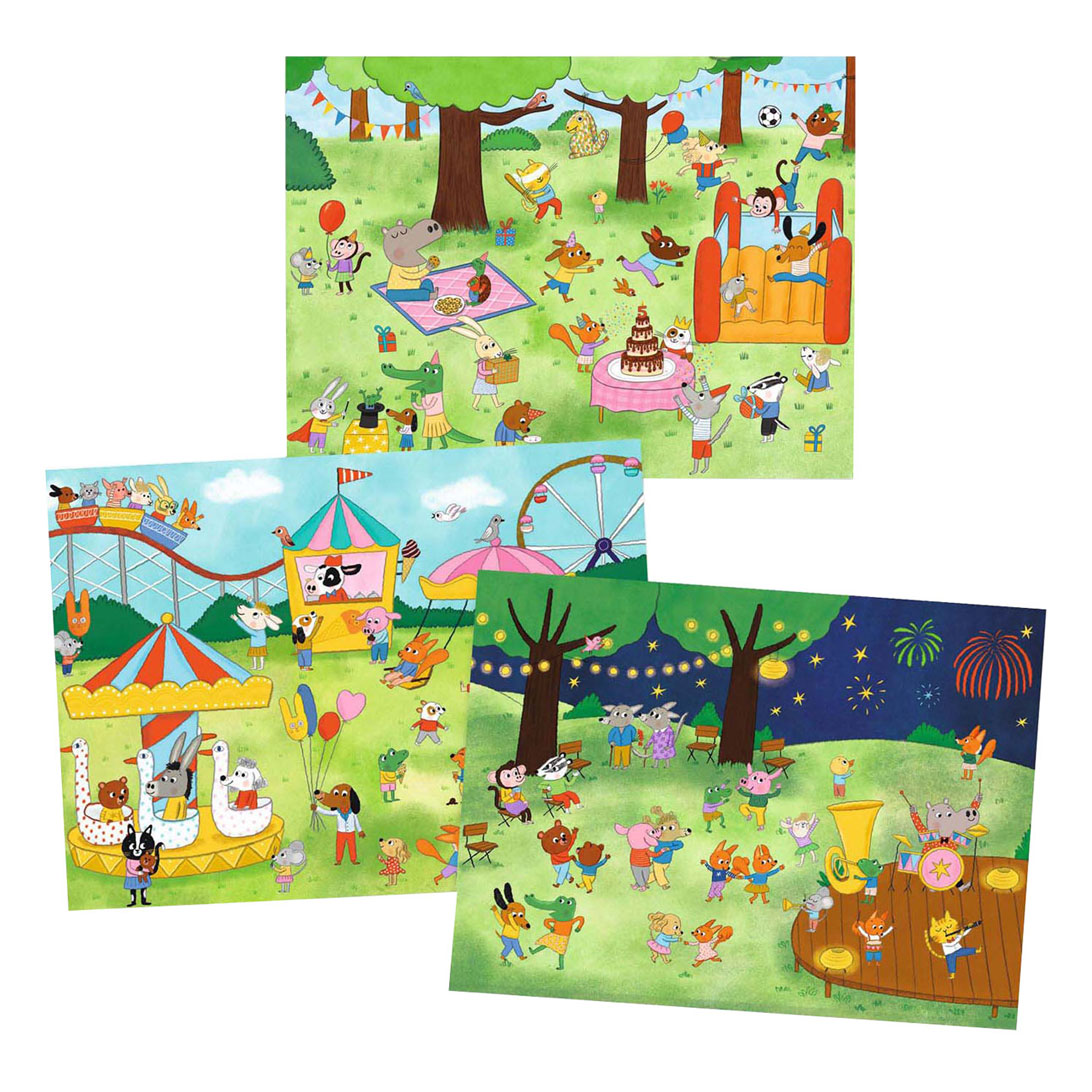 Cartes à gratter Djeco avec arrière-plans - Fête