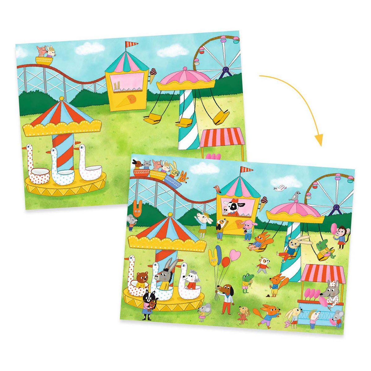 Cartes à gratter Djeco avec arrière-plans - Fête