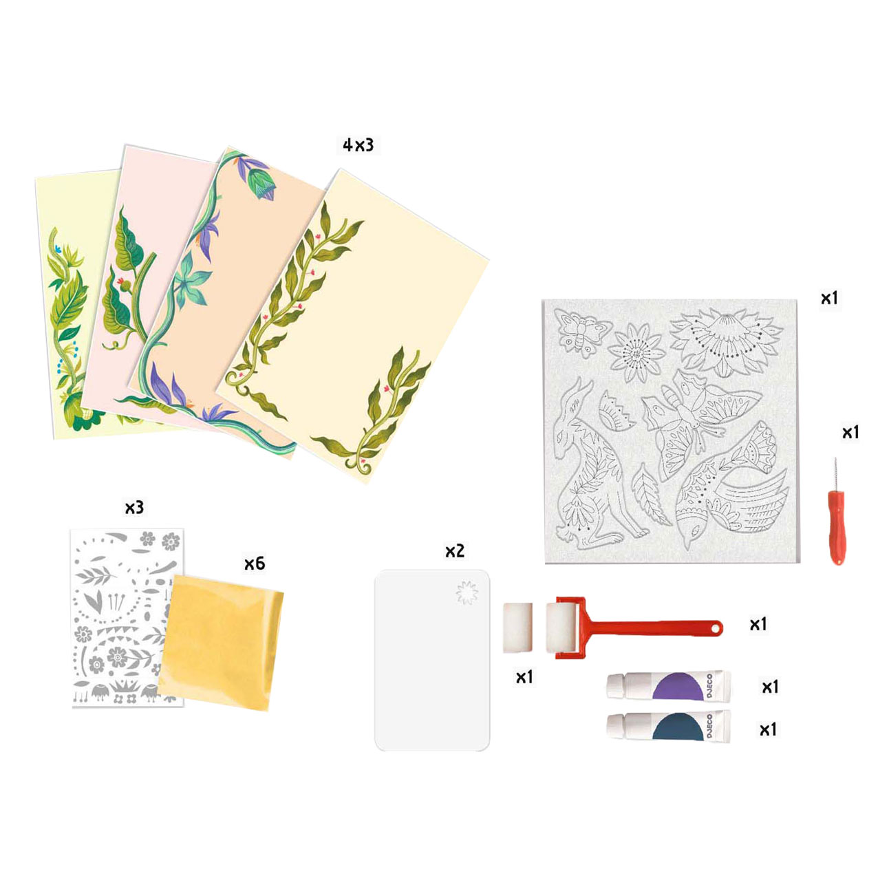 Djeco Craft Gravur - Blumen