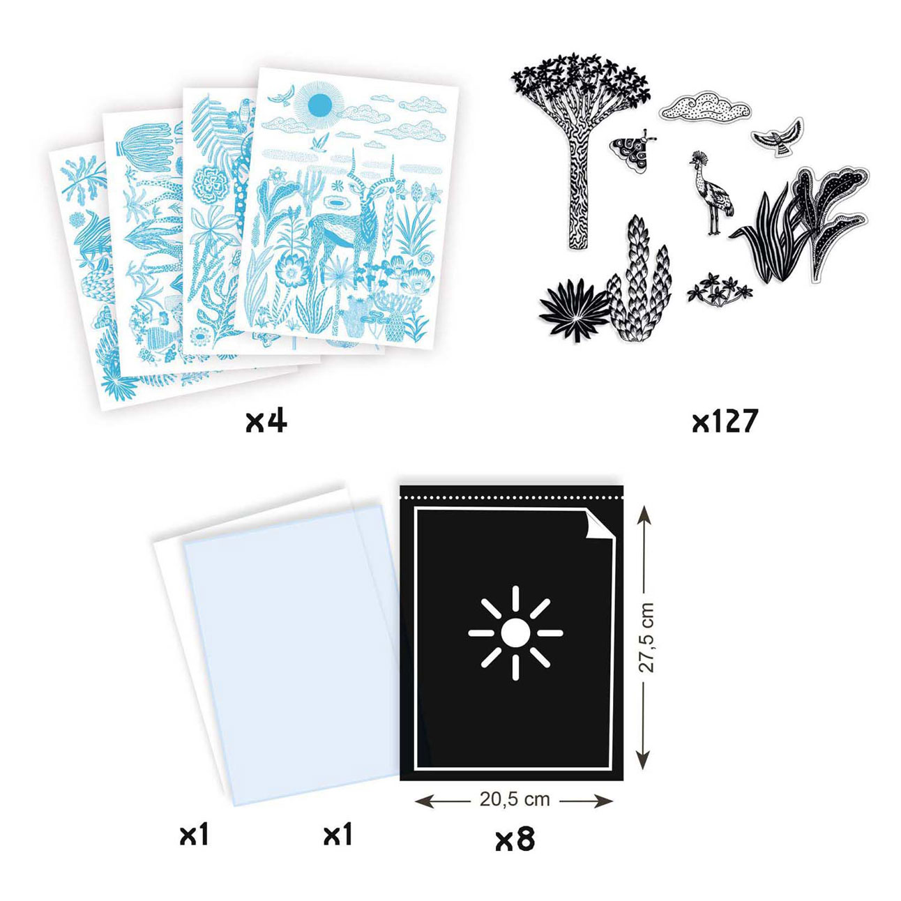 Djeco Knutselen Cyanotype - Nachtelijke Savanne