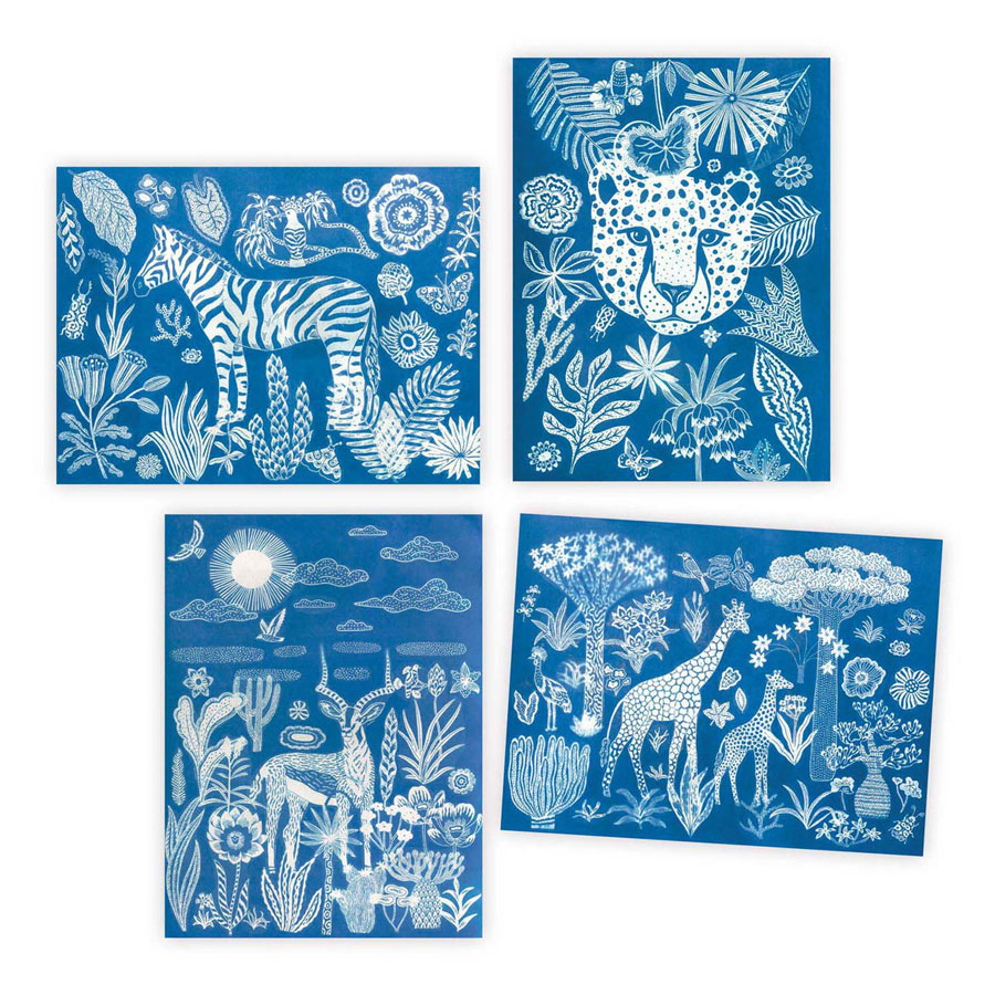 Djeco Knutselen Cyanotype - Nachtelijke Savanne