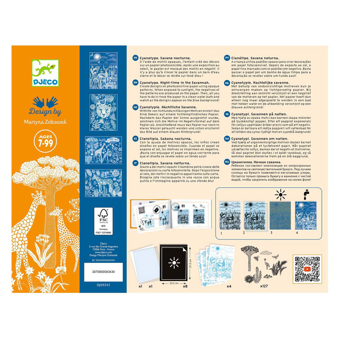 Djeco Knutselen Cyanotype - Nachtelijke Savanne