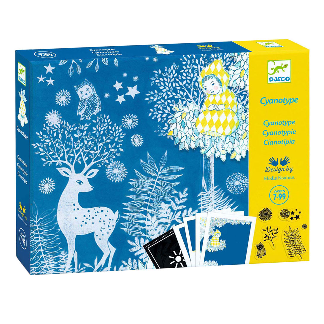 Djeco Knutselen Cyanotype Navulset - Nachtelijke Savanne