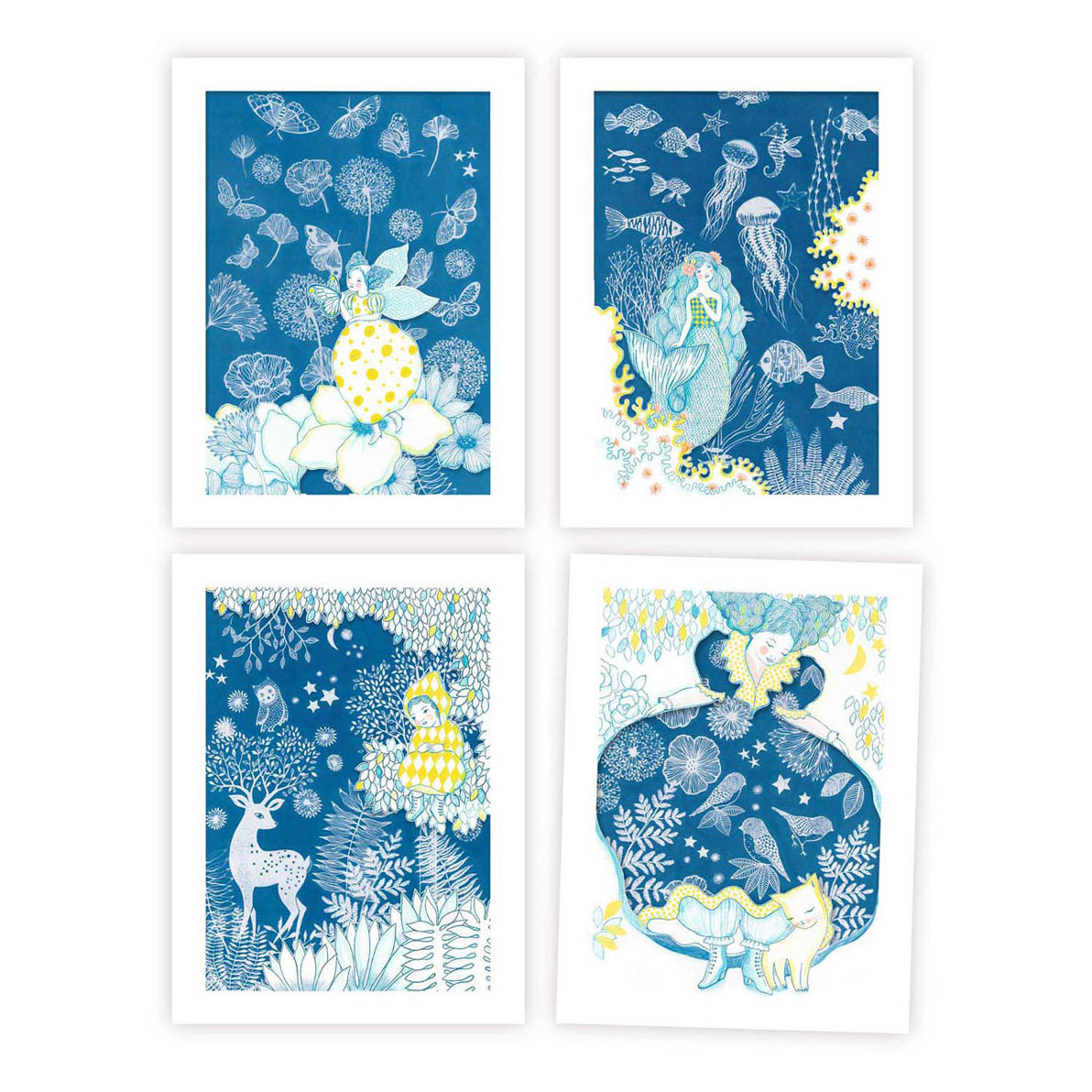 Djeco Knutselen Cyanotype Navulset - Nachtelijke Savanne