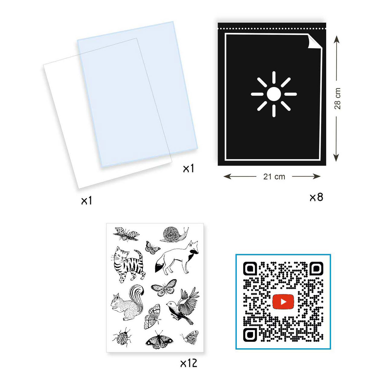 Kit de démarrage créatif Djeco Cyanotype - Feuilles