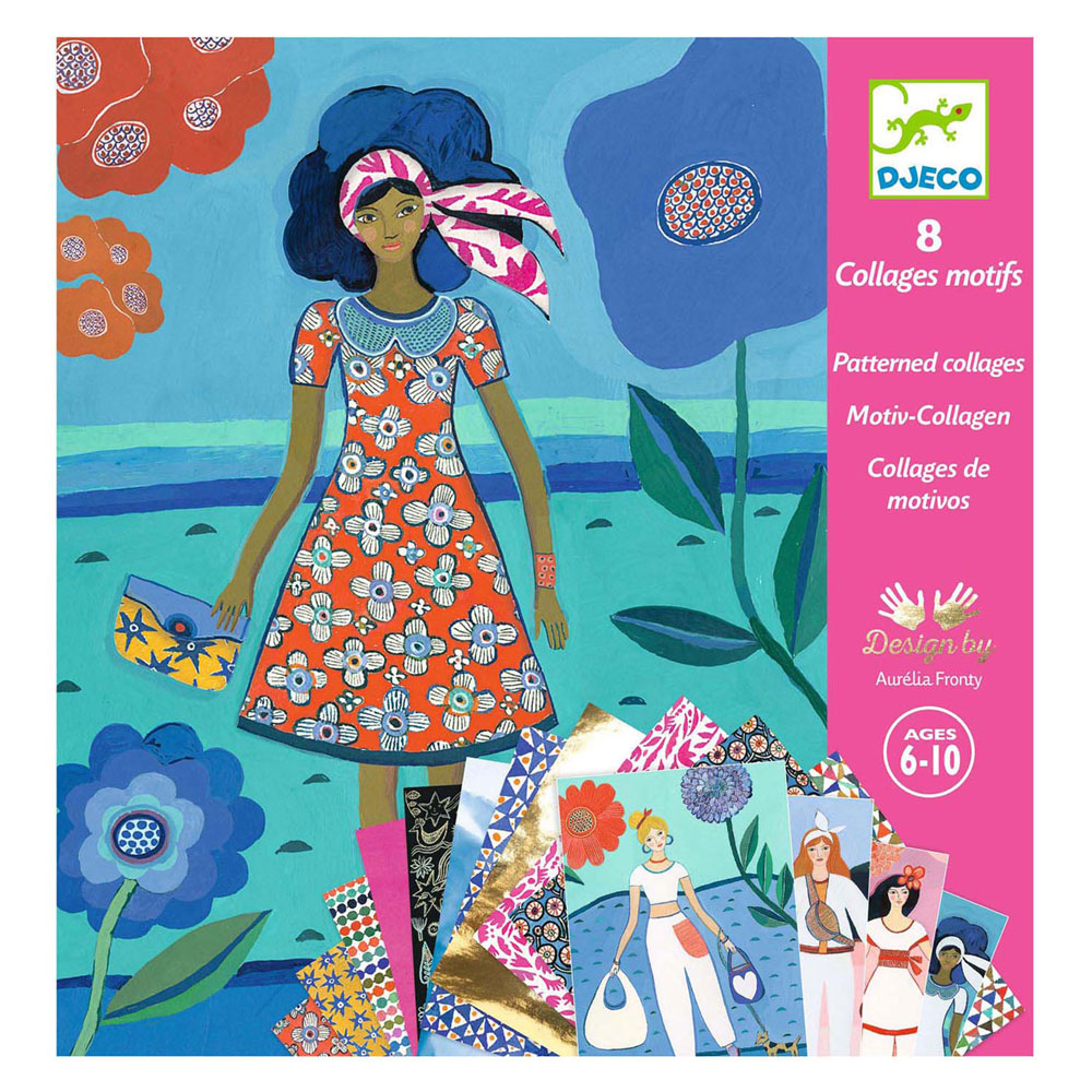 Djeco Mode Collages met 8 Kaarten